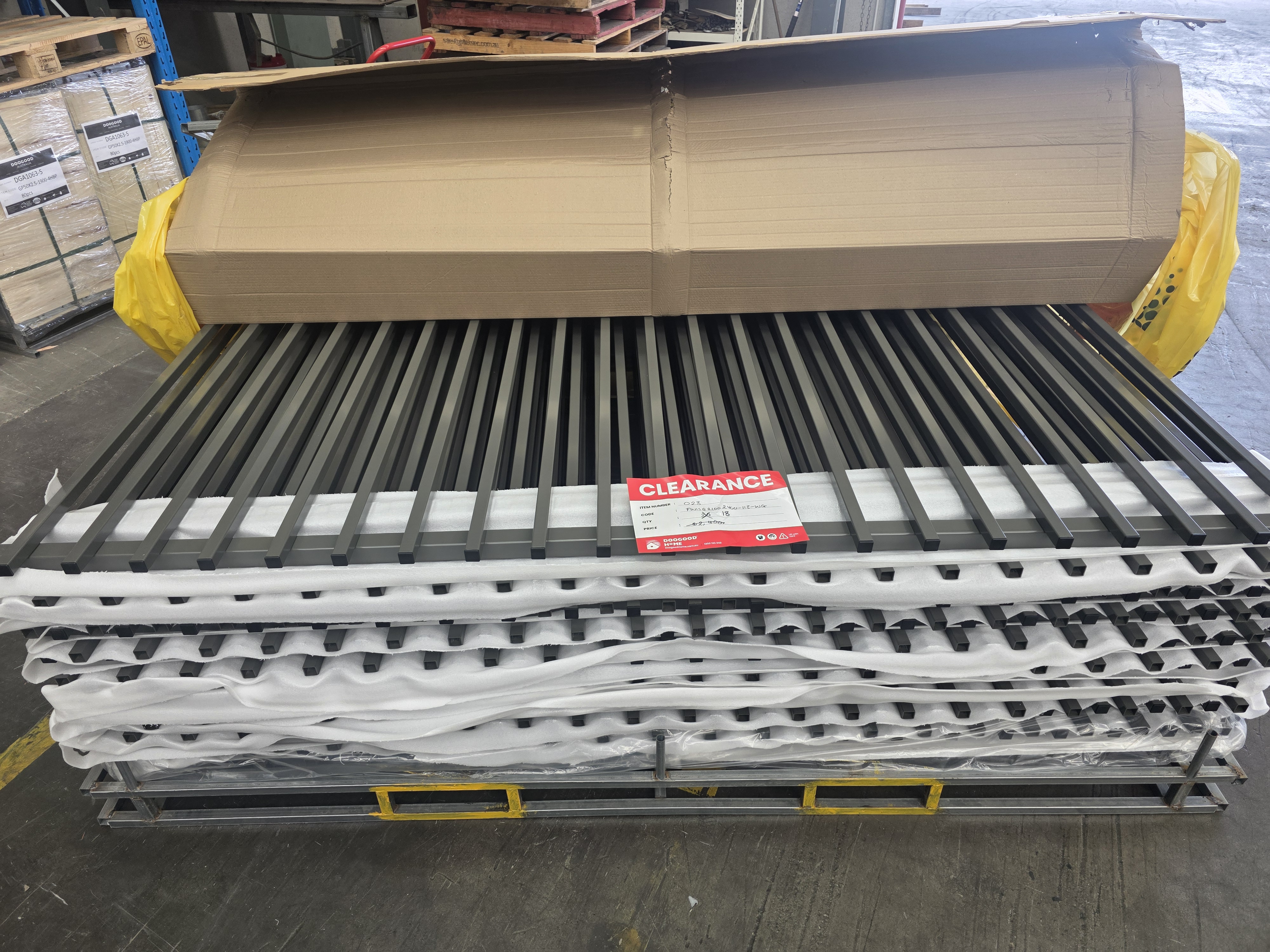 FACE WELDED INDUSTRIAL SQUARE TOP PANEL - 2100 X 2400 MM 113CC – WOODLAND GREY